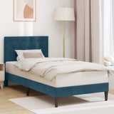 Vidaxl bedframe met hoofdeinde blauw 80 x 200 cm fluweel
