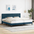 Vidaxl bedframe met hoofdeinde blauw 200 x 200 cm fluweel