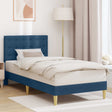 Vidaxl bedframe met hoofdeinde blauw 90 x 190 cm stof
