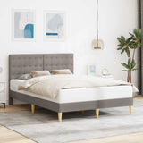 Vidaxl bedframe met hoofdeinde taupe 120 x 190 cm stof