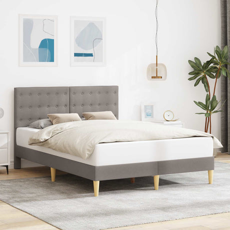 Vidaxl bedframe met hoofdeinde taupe 120 x 200 cm stof