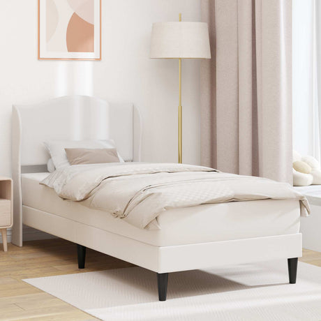 Vidaxl bedframe met hoofdeinde wit 90 x 200 cm kunstleer