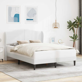 Vidaxl bedframe met hoofdeinde wit 140 x 200 cm kunstleer