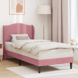 Vidaxl bedframe met hoofdeinde roze 80 x 200 cm fluweel