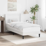 Vidaxl bedframe met led-stripverlichting wit 80 x 200 cm kunstleer