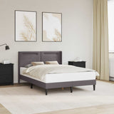 Vidaxl bedframe met led-stripverlichting grijs 140 x 190 cm kunstleer