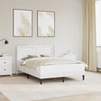 Vidaxl bedframe met led-stripverlichting wit 140 x 190 cm kunstleer
