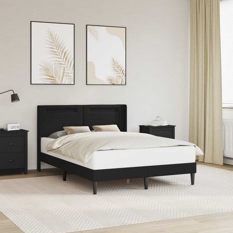 Vidaxl bedframe met led-stripverlichting zwart 160 x 200 cm kunstleer