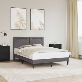 Vidaxl bedframe met led-stripverlichting grijs 120 x 200 cm kunstleer