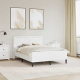 Vidaxl bedframe met led-stripverlichting wit 140 x 190 cm kunstleer