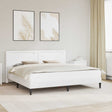 Vidaxl bedframe met led-stripverlichting wit 180 x 200 cm kunstleer
