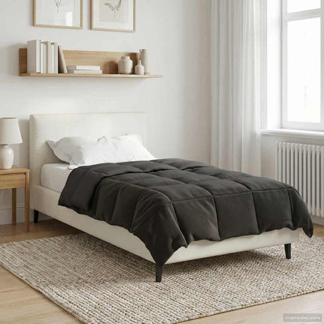Vidaxl zomer dekbed 135 x 200 cm zomer 200 gsm antraciet ademend