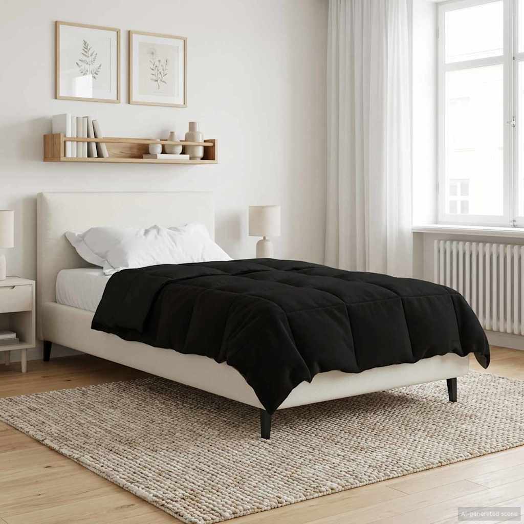 Vidaxl vol jaar dekbed 140 x 220 cm 4 seizoenen zwart ademend