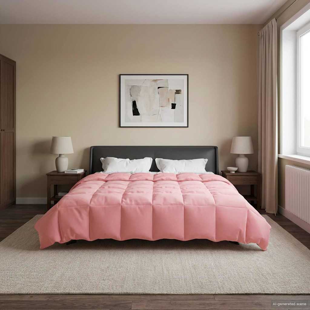 Vidaxl vol jaar dekbed 220 x 240 cm 4 seizoenen roze ademend