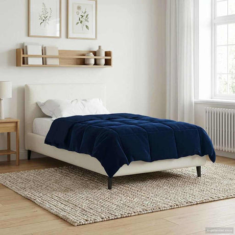 Vidaxl vol jaar dekbed 155 x 200 cm 4 seizoenen donkerblauw ademend