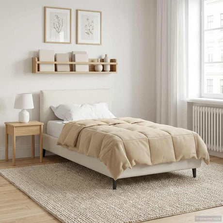 Vidaxl vol jaar dekbed 135 x 200 cm 4 seizoenen crèmekleurig ademend