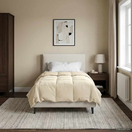 Vidaxl vol jaar dekbed 140 x 200 cm 4 seizoenen crèmekleurig ademend