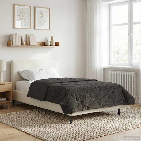 Vidaxl zomer dekbed 135 x 200 cm zomer antraciet ademend