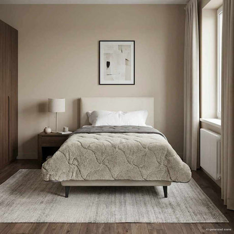 Vidaxl zomer dekbed 135 x 200 cm zomer lichtgrijs ademend