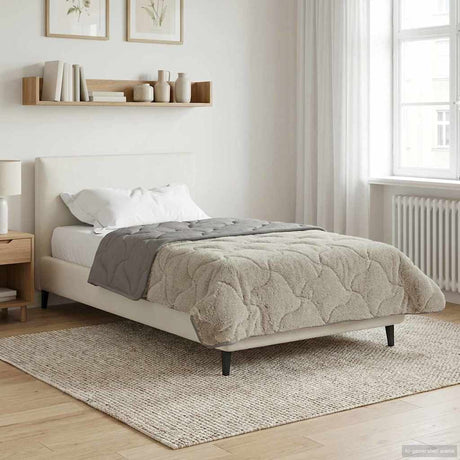 Vidaxl zomer dekbed 140 x 220 cm zomer lichtgrijs ademend