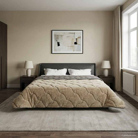 Vidaxl zomer dekbed 240 x 260 cm zomer lichtgrijs ademend