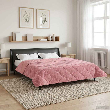 Vidaxl zomer dekbed 200 x 220 cm zomer roze ademend