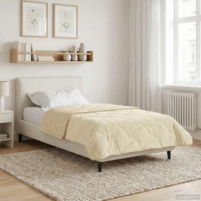 Vidaxl zomer dekbed 135 x 220 cm zomer crèmekleurig ademend
