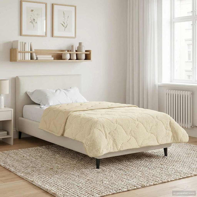Vidaxl zomer dekbed 135 x 220 cm zomer crèmekleurig ademend