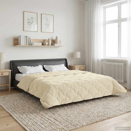 Vidaxl zomer dekbed 240 x 260 cm zomer crèmekleurig ademend