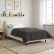 Vidaxl vol jaar dekbed gekwilt antraciet 155 x 220 cm