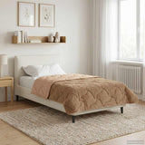 Vidaxl vol jaar dekbed 155 x 200 cm nee taupe ademend