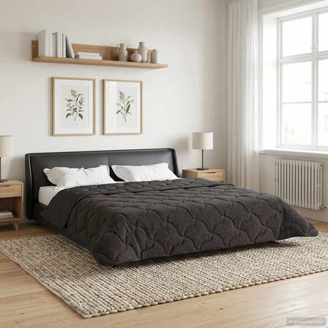 Vidaxl winter dekbed 200 x 200 cm winter antraciet ademend