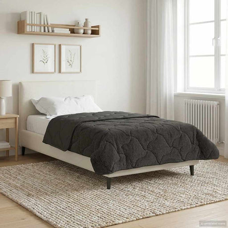 Vidaxl winter dekbed 155 x 220 cm winter antraciet ademend