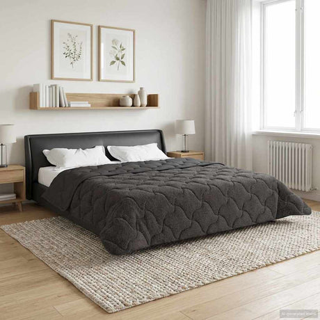 Vidaxl winter dekbed 220 x 260 cm winter antraciet ademend