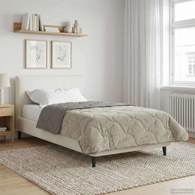 Vidaxl winter dekbed 140 x 220 cm winter lichtgrijs ademend