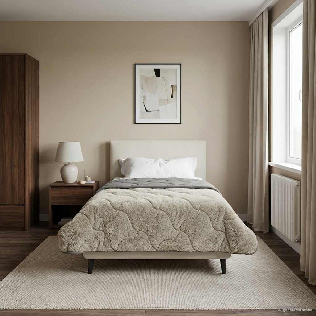 Vidaxl winter dekbed 155 x 220 cm winter lichtgrijs ademend