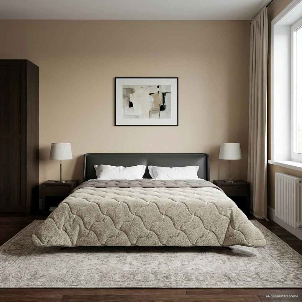 Vidaxl winter dekbed 200 x 220 cm winter lichtgrijs ademend