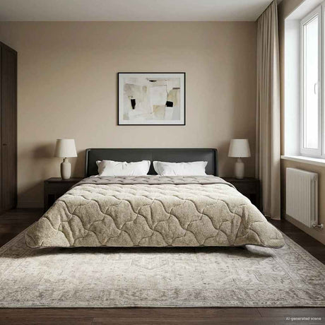 Vidaxl winter dekbed 220 x 240 cm winter lichtgrijs ademend