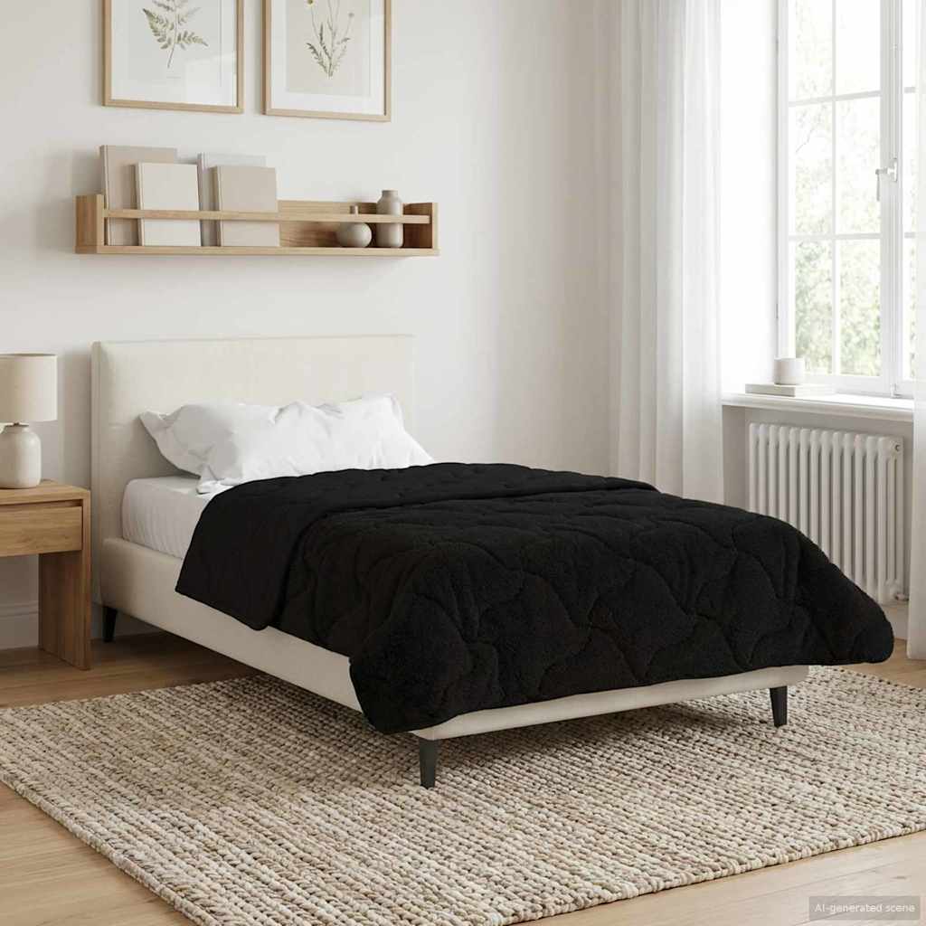Vidaxl winter dekbed 135 x 200 cm winter zwart ademend