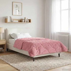Vidaxl winter dekbed 135 x 200 cm winter roze ademend