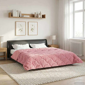 Vidaxl winter dekbed 220 x 260 cm winter roze ademend