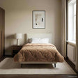 Vidaxl winter dekbed 135 x 200 cm winter taupe ademend
