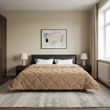 Vidaxl winter dekbed 200 x 240 cm winter taupe ademend