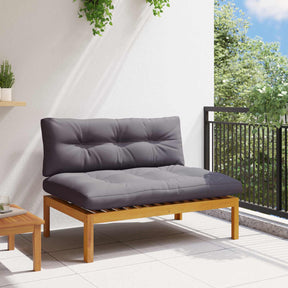 Vidaxl midden sofaset natuurlijk en donkergrijs acaciahout