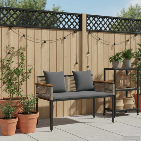 Vidaxl tuinbank 2 -seater 117 x 54 x 74.5 cm poly rattan