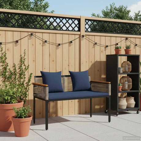 Vidaxl tuinbank 2 -seater 117 x 54 x 74.5 cm poly rattan