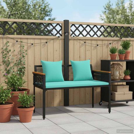 Vidaxl tuinbank 2 -seater 117 x 54 x 74.5 cm poly rattan