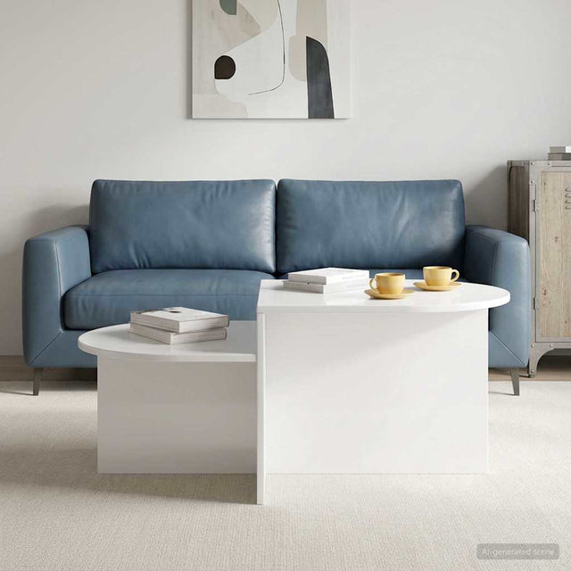 Vidaxl salontafel hoogglans wit 100 x 50 x 40 cm bewerkt hout