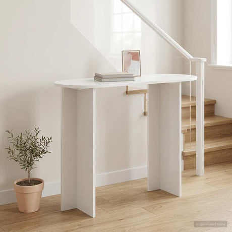Vidaxl wandtafel hoogglans wit 100 x 39,5 x 75 cm bewerkt hout