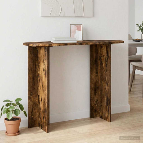 Vidaxl wandtafel gerookt eiken 100 x 39,5 x 75 cm bewerkt hout
